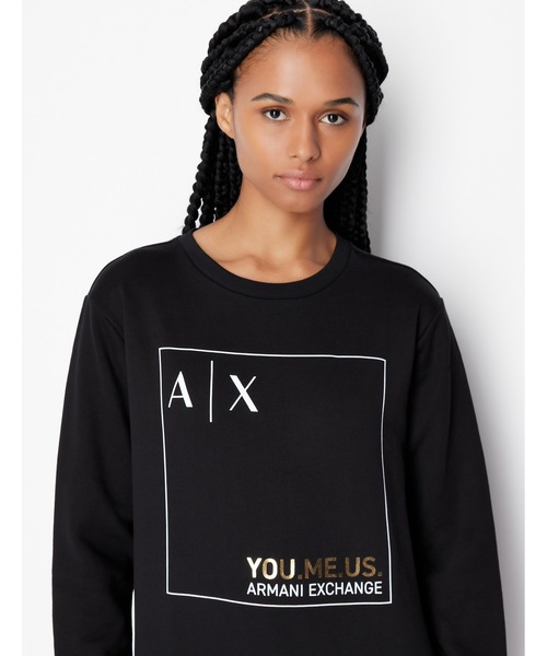 ARMANI EXCHANGE（アルマーニエクスチェンジ）の「【AX アルマーニ エクスチェンジ】YOU.ME.US フレンチテリーワンピース（ワンピース）」 WEAR