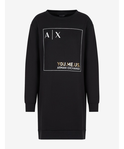 ARMANI EXCHANGE（アルマーニエクスチェンジ）の「【AX アルマーニ エクスチェンジ】YOU.ME.US. フレンチテリーワンピース（ワンピース）」 WEAR