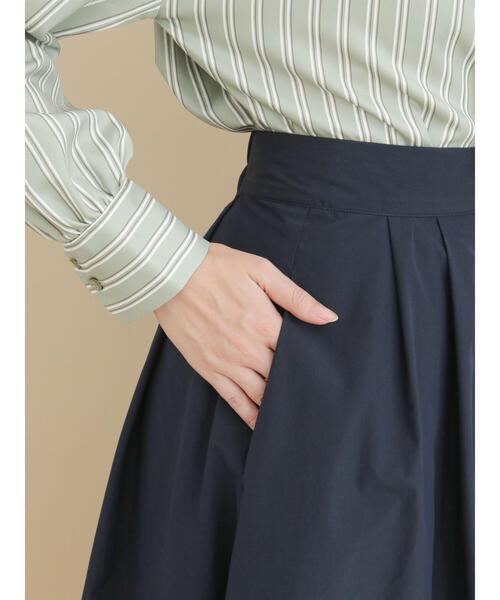Te chichi（テチチ）の「サイドジップタフタタックフレアスカート（スカート・レディース・ネイビー/ブラウン/グリーン・MEDIUM/SMALL）」の13枚目の写真