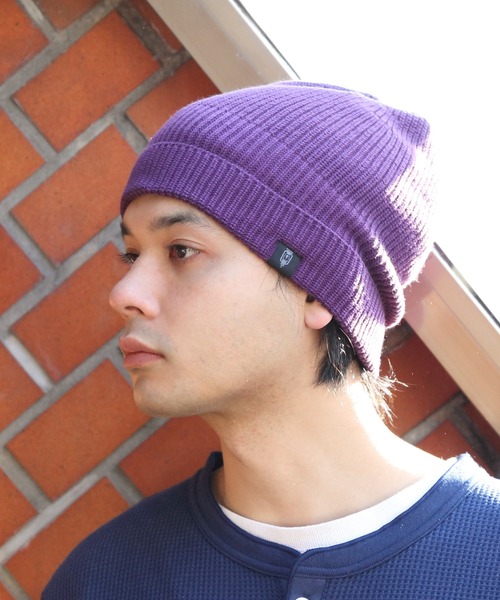 ８(eight)（エイト）の「BeProof 難燃コットンニットワッチ/カラビナ付き（ニットキャップ/ビーニー・メンズ・ブラック/ベージュ/パープル/オリーブ/ブラウン系その他・FREE）」の5枚目の写真