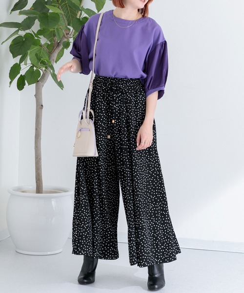 Paradise Picnic（パラダイスピクニック）の「ランダムドット14枚はぎフレアパンツ（その他パンツ・レディース・ブラック/ブラウン・FREE）」の9枚目の写真