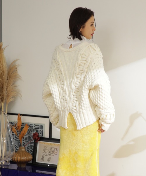 mici（ミチ）の「(mici)ケーブルニット（ニット/セーター）」 - WEAR