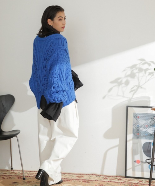 mici（ミチ）の「(mici)ケーブルニット（ニット/セーター）」 - WEAR