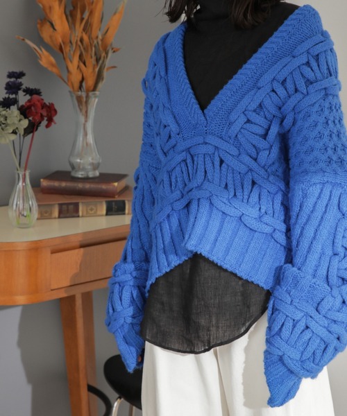 【お値下げ】mici ケーブルニット mici（ミチ）の「(mici)ケーブルニット（ニット/セーター）」 - WEAR