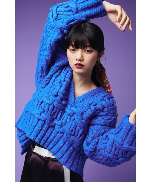 【お値下げ】mici ケーブルニット mici（ミチ）の「(mici)ケーブルニット（ニット/セーター）」 - WEAR