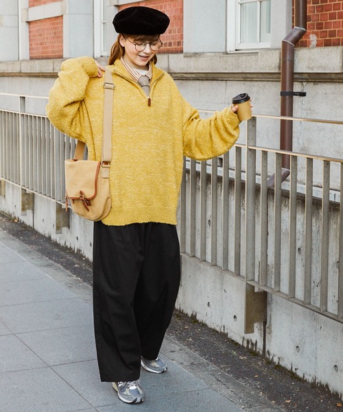 ハイウエストタックワイドバルーンチノパン MONO-MART LADY'S