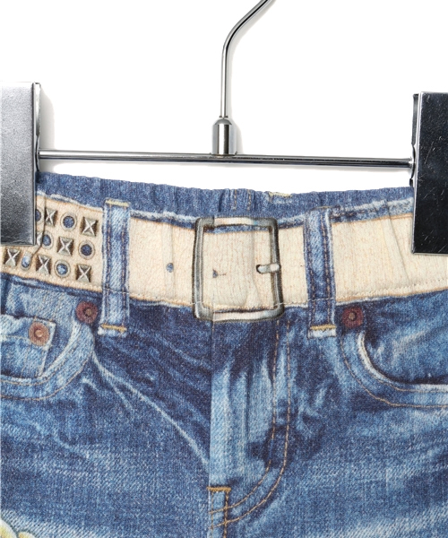 HYSTERIC MINI（ヒステリックミニ）の「BABY Tattooing in mini parra “LIKE A DENIM”(ヒザ丈)（その他パンツ・キッズ・ライトインディゴブルー・90）」の5枚目の写真