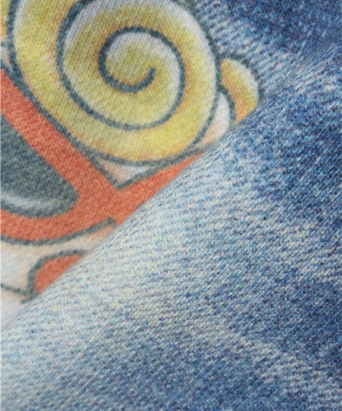 HYSTERIC MINI（ヒステリックミニ）の「BABY Tattooing in mini parra “LIKE A DENIM”(ヒザ丈)（その他パンツ・キッズ・ライトインディゴブルー・90）」の2枚目の写真