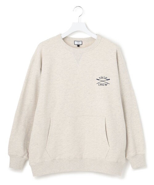 J.PRESS YORK STREET（ジェイプレスヨークストリート）の「【UNISEX】YALE刺繍クルーネックプルオーバー（スウェット・メンズ・アイボリー系/ネイビー系/ホワイト系・SMALL/MEDIUM/LARGE）」の2枚目の写真