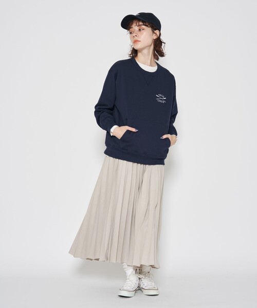 J.PRESS YORK STREET（ジェイプレスヨークストリート）の「【UNISEX】YALE刺繍クルーネックプルオーバー（スウェット・メンズ・アイボリー系/ネイビー系/ホワイト系・SMALL/MEDIUM/LARGE）」の6枚目の写真