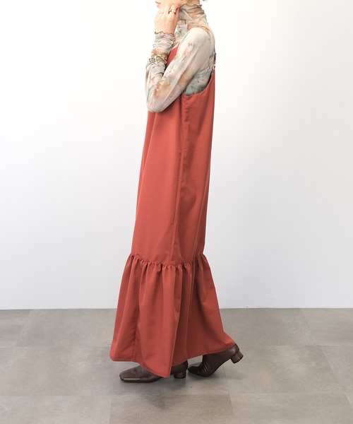 ＡＮＤＪ（アンドジェイ）の「【2022/AW】ソフトグログランティアードキャミワンピース（ワンピース・レディース・ブラック/ベージュ/グリーン/テラコッタ・M）」の17枚目の写真