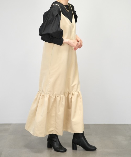 ＡＮＤＪ（アンドジェイ）の「【2022/AW】ソフトグログランティアードキャミワンピース（ワンピース・レディース・ブラック/ベージュ/グリーン/テラコッタ・M）」の22枚目の写真