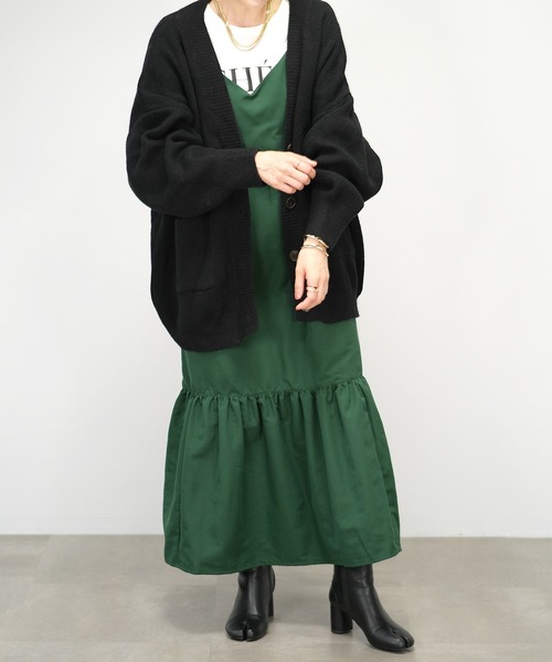 ＡＮＤＪ（アンドジェイ）の「【2022/AW】ソフトグログランティアードキャミワンピース（ワンピース・レディース・ブラック/ベージュ/グリーン/テラコッタ・M）」の8枚目の写真