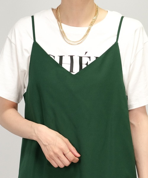 ＡＮＤＪ（アンドジェイ）の「【2022/AW】ソフトグログランティアードキャミワンピース（ワンピース・レディース・ブラック/ベージュ/グリーン/テラコッタ・M）」の9枚目の写真