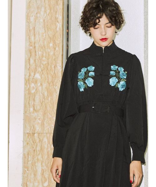 jouetie（ジュエティ）の「フラワーチャイナワンピース（ワンピース・レディース・アイボリー/その他1/パープル/ブラック・MEDIUM）」の8枚目の写真