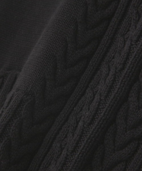 BEAVER（ビーバー）の「B omnivore/ビーオムニボー　SWITCHING CREW NECK SWEATER（ニット/セーター・メンズ・ブラック/アイボリー・M/L）」の14枚目の写真