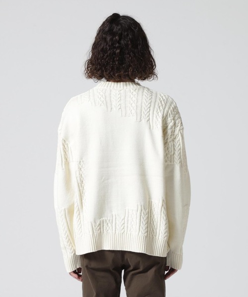 BEAVER（ビーバー）の「B omnivore/ビーオムニボー　SWITCHING CREW NECK SWEATER（ニット/セーター・メンズ・ブラック/アイボリー・M/L）」の17枚目の写真
