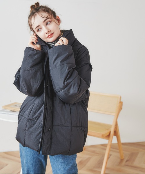 ANGIE（アンジー）の「2WAYファイバーダウンジャケット（ダウンジャケット/コート・レディース・アイボリー/ブラック/グレー・FREE）」の15枚目の写真