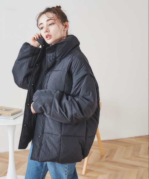 ANGIE（アンジー）の「2WAYファイバーダウンジャケット（ダウンジャケット/コート・レディース・アイボリー/ブラック/グレー・FREE）」の16枚目の写真