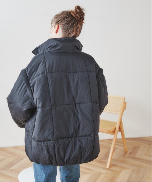 ANGIE（アンジー）の「2WAYファイバーダウンジャケット（ダウンジャケット/コート・レディース・アイボリー/ブラック/グレー・FREE）」の17枚目の写真