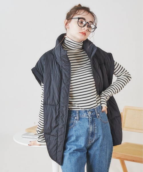 ANGIE（アンジー）の「2WAYファイバーダウンジャケット（ダウンジャケット/コート・レディース・アイボリー/ブラック/グレー・FREE）」の18枚目の写真