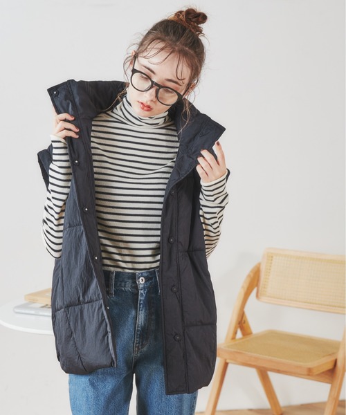 ANGIE（アンジー）の「2WAYファイバーダウンジャケット（ダウンジャケット/コート・レディース・アイボリー/ブラック/グレー・FREE）」の19枚目の写真