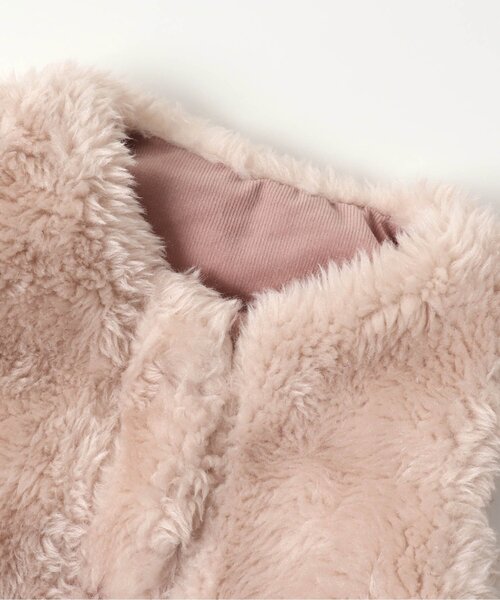 Seraph（セラフ）の「エコファーリバーシブルベスト（ダウンベスト・キッズ・アイボリー/ブラウン/ピンク・110/130/95/100/90/80/140/120）」の15枚目の写真