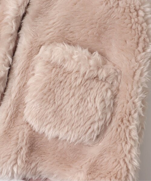 Seraph（セラフ）の「エコファーリバーシブルベスト（ダウンベスト・キッズ・アイボリー/ブラウン/ピンク・110/130/95/100/90/80/140/120）」の14枚目の写真