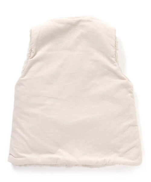 Seraph（セラフ）の「エコファーリバーシブルベスト（ダウンベスト・キッズ・アイボリー/ブラウン/ピンク・110/130/95/100/90/80/140/120）」の10枚目の写真