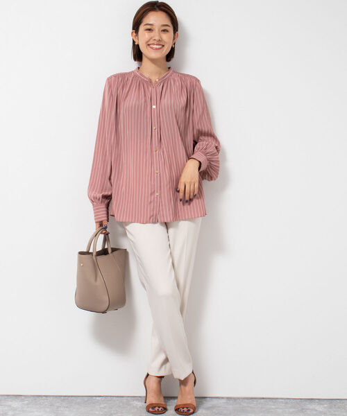 NOLLEY’S(ノーリーズ)の「ウォッシャブルダブルクロススーツパンツ(その他パンツ・レディース・ベージュ/ネイビー・40/38/36)」の20枚目の写真