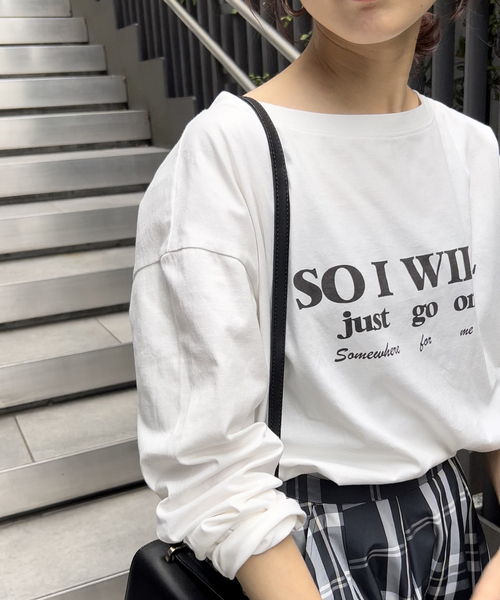 Spick & Span(スピックアンドスパン)の「コットンシルケットロゴロンT(Tシャツ/カットソー・レディース・ホワイト/モカ・FREE)」の10枚目の写真