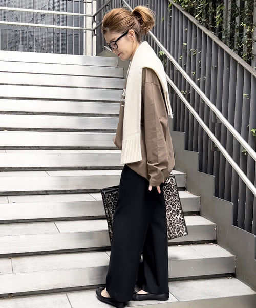 Spick & Span(スピックアンドスパン)の「コットンシルケットロゴロンT(Tシャツ/カットソー・レディース・ホワイト/モカ・FREE)」の12枚目の写真