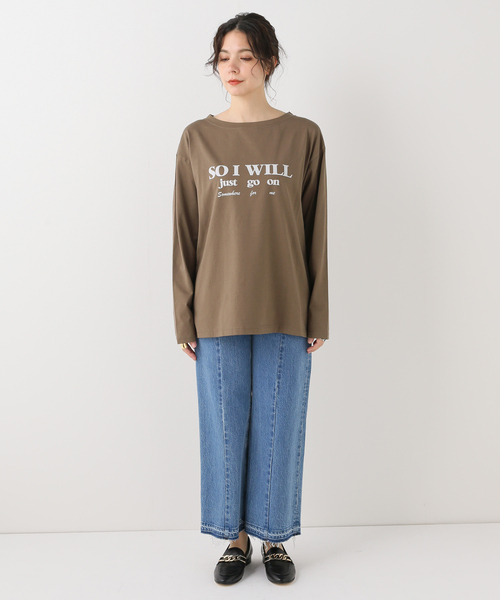 Spick & Span(スピックアンドスパン)の「コットンシルケットロゴロンT(Tシャツ/カットソー・レディース・ホワイト/モカ・FREE)」の18枚目の写真