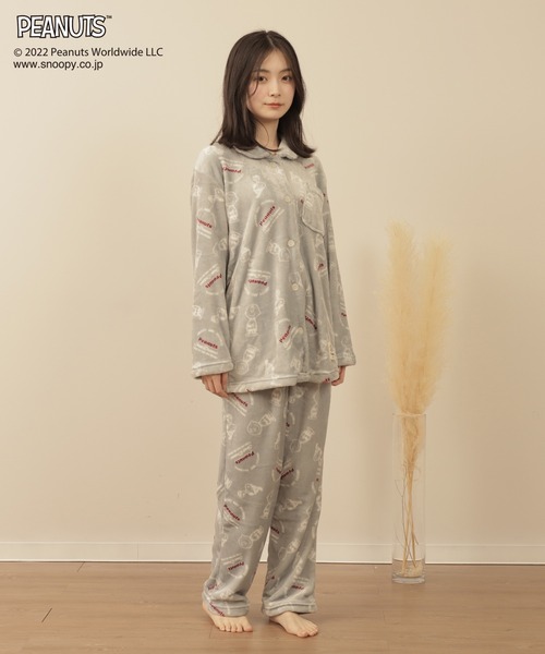 PEANUTS(ピーナッツ)の「【SNOOPY】スヌーピーSweet Dreamプレミアムふわもこルームウェアセット(ルームウェア/パジャマ ...