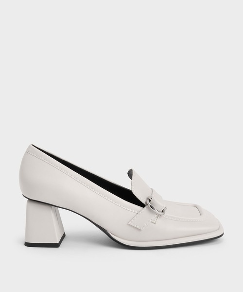 ◻️箱付き CHARLES&KEITH メタリックバックルペニーローファー◻️ CHARLES & KEITH メタリックバックル ペニーローファー （Black