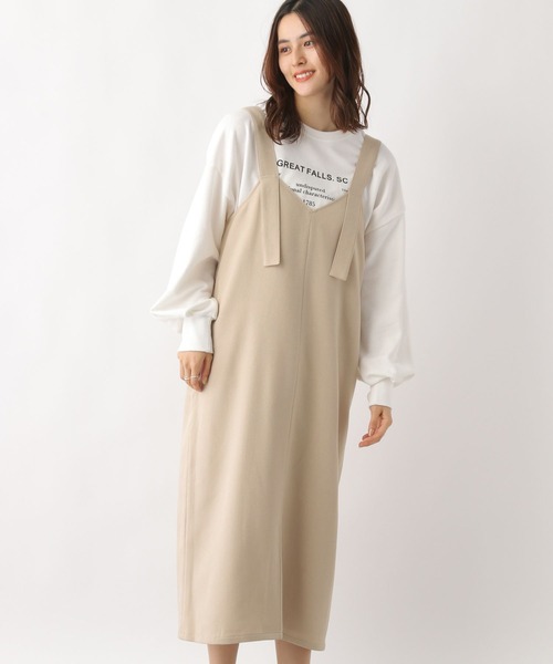 LEPSIM（レプシィム）の「2WAYウールライクジャンスカ　173661（ワンピース・レディース・ベージュ/ブラウン/チャコールグレー・FREE）」の4枚目の写真