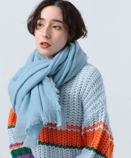 BAYFLOW（ベイフロー）の「ノマドストール（ストール/ショール・レディース・ライトブルー/アイボリー/ベージュ/チャコール・FREE）」の4枚目の写真