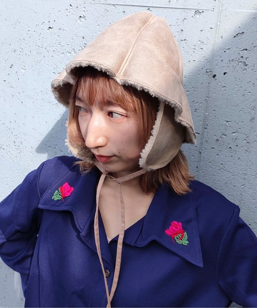 Casselini(キャセリーニ)の「Casselini(キャセリーニ)イヤマフ付きチューリップハット(ハット・レディース・ブラック/イエロー/ベージュ・FREE)」の16枚目の写真