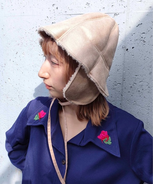 Casselini(キャセリーニ)の「Casselini(キャセリーニ)イヤマフ付きチューリップハット(ハット・レディース・ブラック/イエロー/ベージュ・FREE)」の17枚目の写真