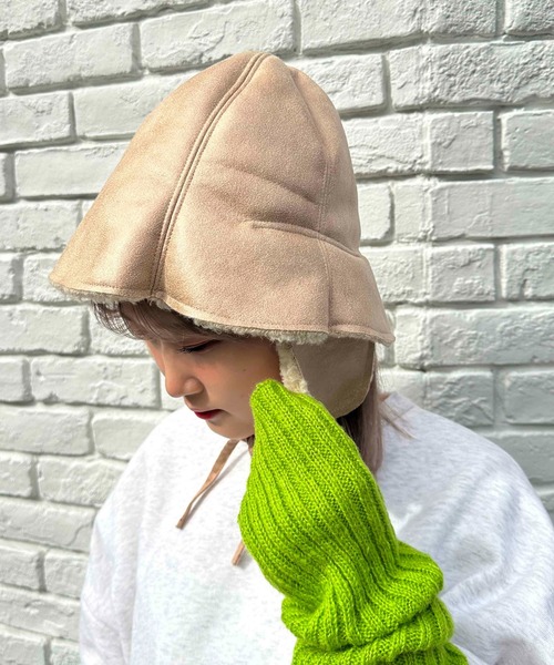 Casselini(キャセリーニ)の「Casselini(キャセリーニ)イヤマフ付きチューリップハット(ハット・レディース・ブラック/イエロー/ベージュ・FREE)」の21枚目の写真