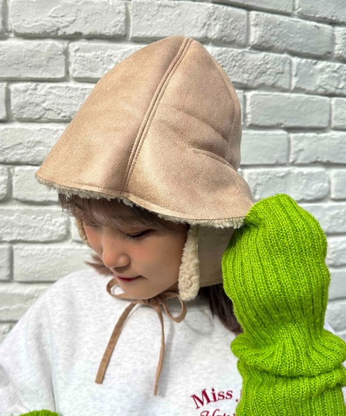 Casselini(キャセリーニ)の「Casselini(キャセリーニ)イヤマフ付きチューリップハット(ハット・レディース・ブラック/イエロー/ベージュ・FREE)」の22枚目の写真