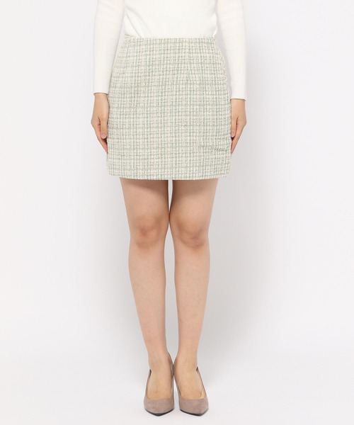 Love,Bonito(ラブボニート)の「レイン ツイード ミニスカート(スカート・レディース・ブラック/グリーン・LARGE/MEDIUM/SMALL/X-SMALL)」の11枚目の写真