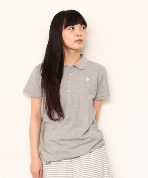coen(コーエン)の「レギュラーポロシャツ 15SS(ポロシャツ・レディース・ホワイト/ライトグレー/ネイビー/ライトブルー/イエロー/レッド・SMALL/MEDIUM/LARGE)」の3枚目の写真