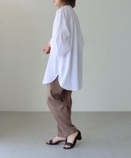 vingtrois（バントロア）の「【Vingtrois】ストライプタックボリュームブラウス（シャツ/ブラウス・レディース・イエロー/ネイビー/ピンク/オフホワイト/サックスブルー・M）」の10枚目の写真