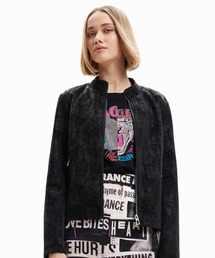Desigual | スエード調 バイカージャケット(ノーカラージャケット)