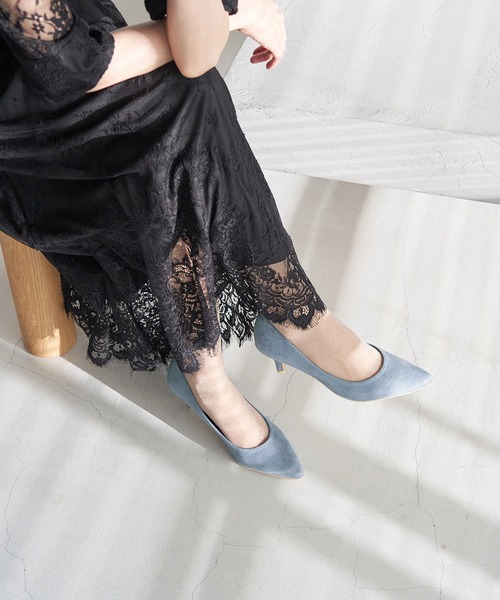 ROPE' PICNIC(ロペピクニック)の「リサイクルフェイクスエードプレーンパンプス(パンプス・レディース・ブルー系その他5/ブラック/ベージュ・23.0cm/23.5cm/24.0cm/24.5cm/22.5cm)」の13枚目の写真