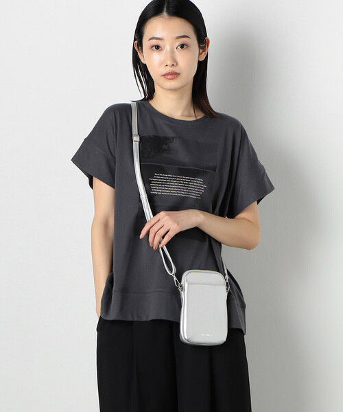 MONO　COMME CA（モノコムサ）の「ミニショルダー（ショルダーバッグ・レディース・ブラック/ホワイト/グレイッシュベージュ/モカ/シルバー/ライトイエロー・FREE）」の9枚目の写真