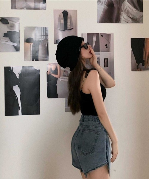 VIBGYOR（ヴィブジョー）の「膝魅せ''2WAY''デニムパンツ(TS)（デニムパンツ・レディース・ブラック/ブルー・MEDIUM/LARGE/X-LARGE）」の9枚目の写真