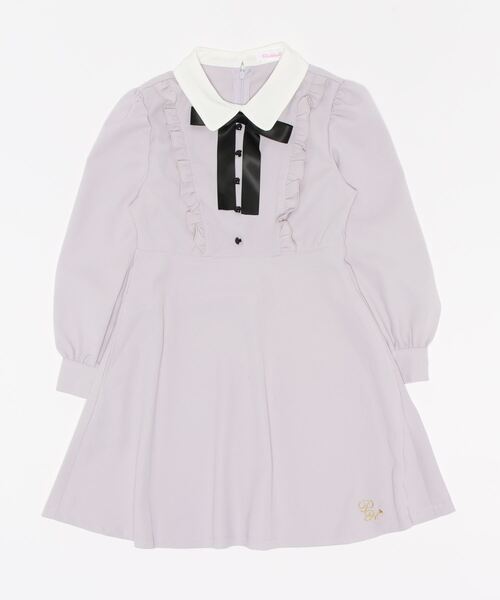 タグ付き♡tutuHA♡ボンボンワンピース♡ピンク×白【リボン20個付き】 ダブルリボンツイード半袖ワンピース | Rlab store