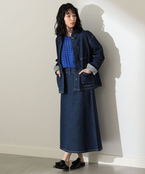 Demi-Luxe BEAMS(デミルクス ビームス)の「Demi-Luxe BEAMS / ストレッチ デニムジャケット(デニムジャケット・レディース・インディゴブルー・36/38)」の15枚目の写真